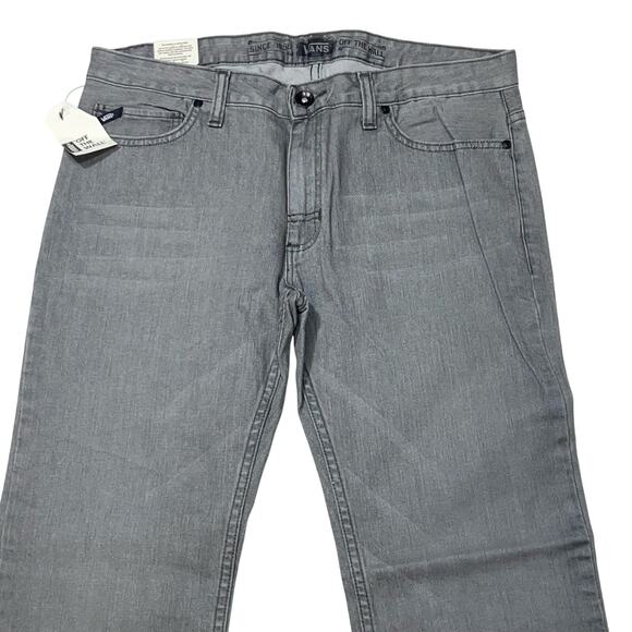 Vans Off the Wall Slimbo Denim Jeans Women 32x32 Gray Slim Fit Low Rise New - Picture 3 of 10